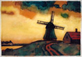 Mühle Aquarell